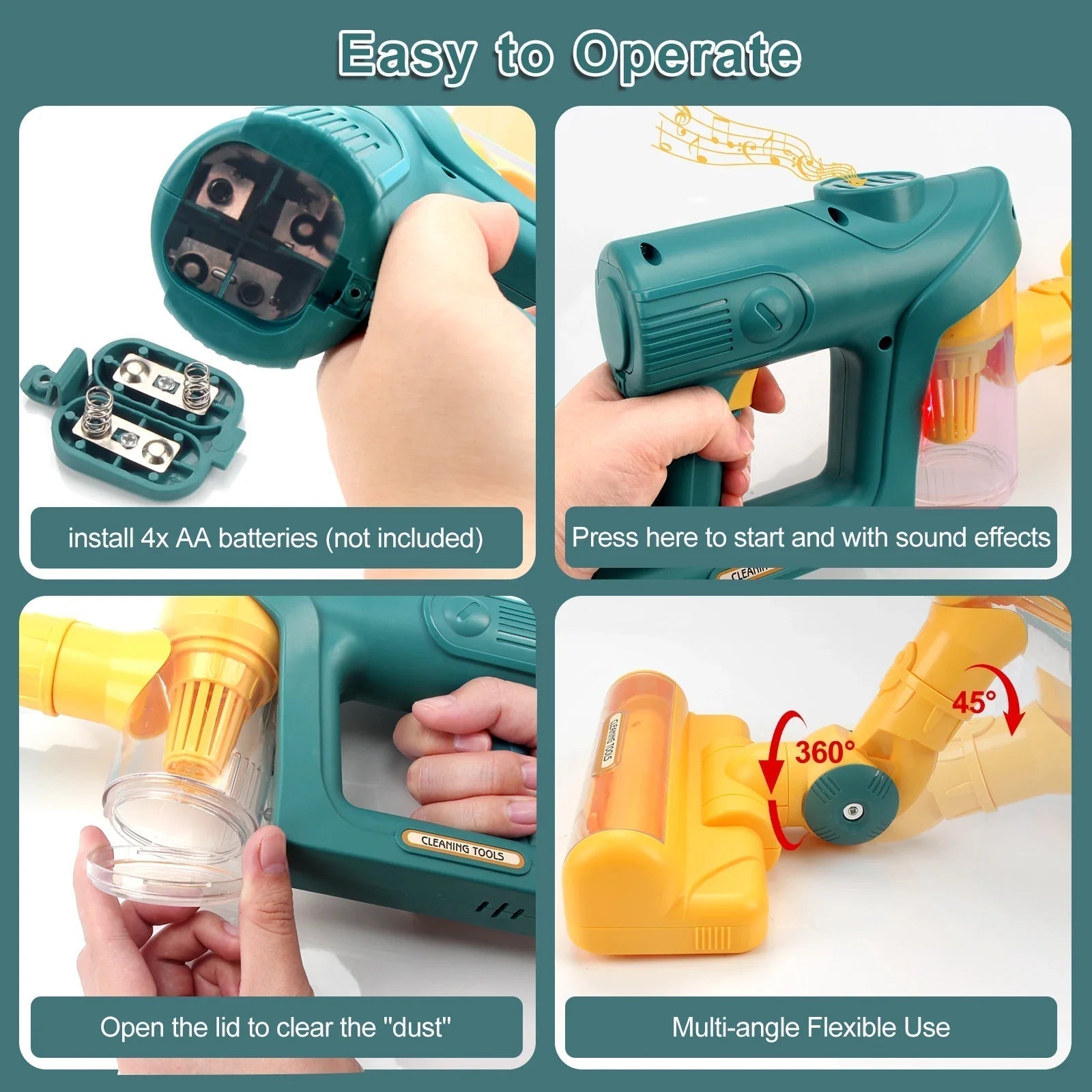 Mini Vacuum Cleaner Toy | Realistic Suction, Compact & Safe for Kids' Playtime Cleaning Fun