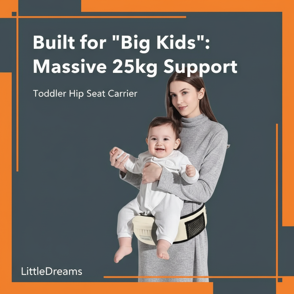 Ergonomic Toddler Hip Seat Carrier | Heavy-Duty 25kg Support with Reinforced Waist Stool for Maximum Back Pain Relief