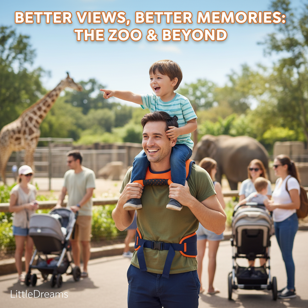 Ergonomic Shoulder Backpack Carrier for Toddlers | Lightweight Hands-Free Hiking Seat with 360° Panoramic View and Dual-Safety Ankle Straps