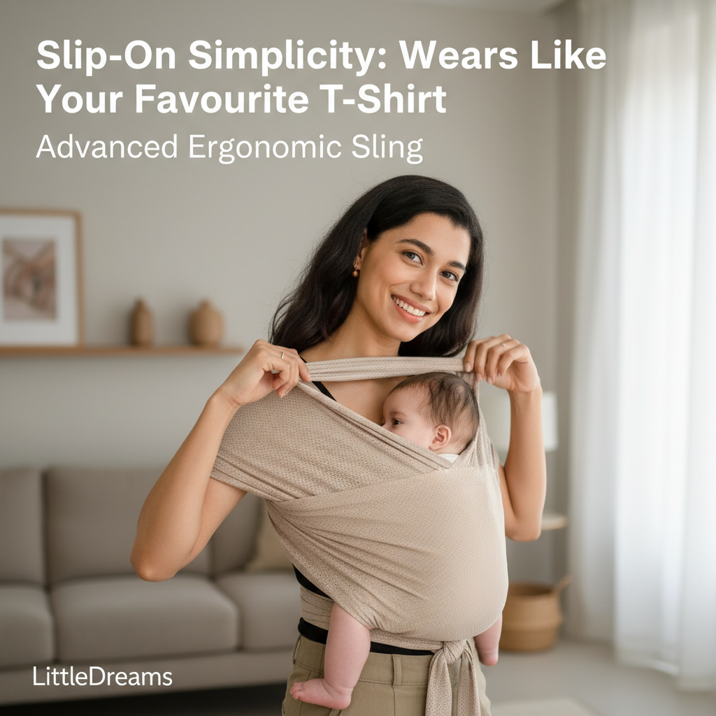 Advanced Ergonomic Baby Sling | T-Shirt Style Slip-On Carrier for Newborns & Preemies with Orthopaedic Hip Support