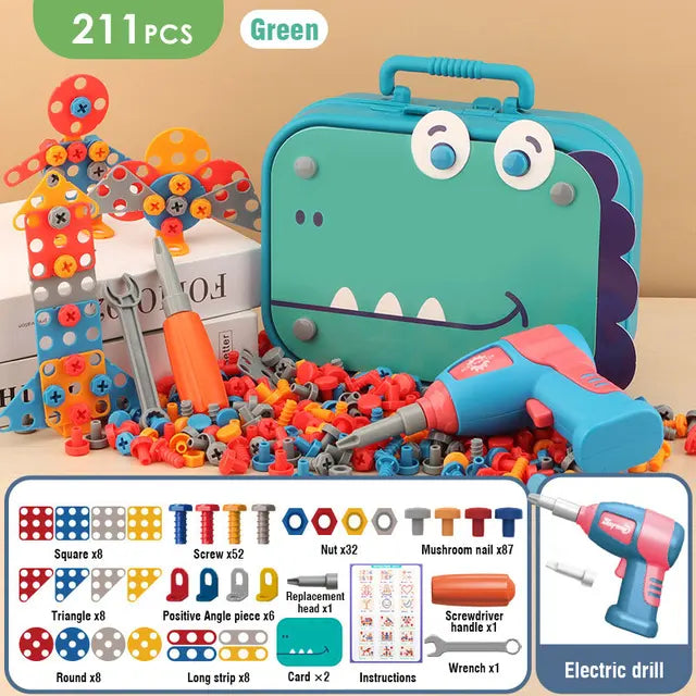Screw Set™ for Kids | Interactive Building Toy with Electric Drill & Creative Animal Designs for Imaginative Play