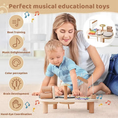 Baby Music Set -  Fun Piano, Drum & Musical Toys for Toddlers