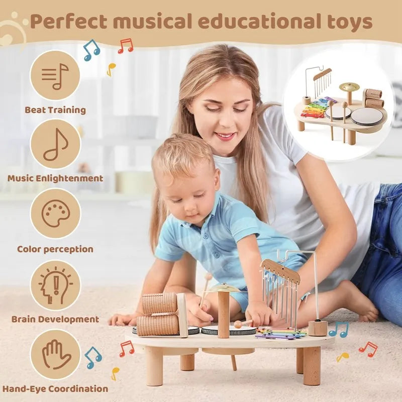Wooden Baby Music Set | Engaging Instruments for Creativity & Brain Development