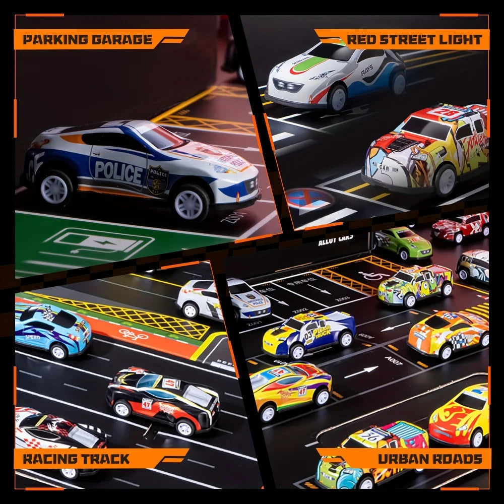 48-Piece Race Car Set | Durable Zinc Alloy, Educational & Creative Play for Children Aged 3+
