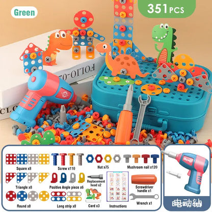 Screw Set™ for Kids | Interactive Building Toy with Electric Drill & Creative Animal Designs for Imaginative Play