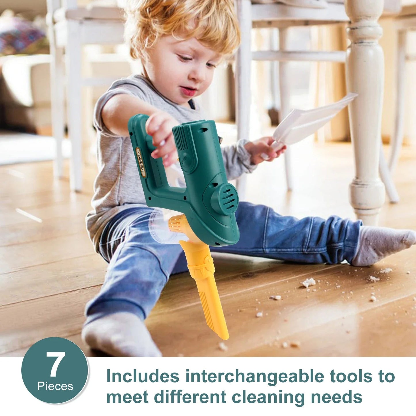 Mini Vacuum Cleaner Toy | Realistic Suction, Compact & Safe for Kids' Playtime Cleaning Fun