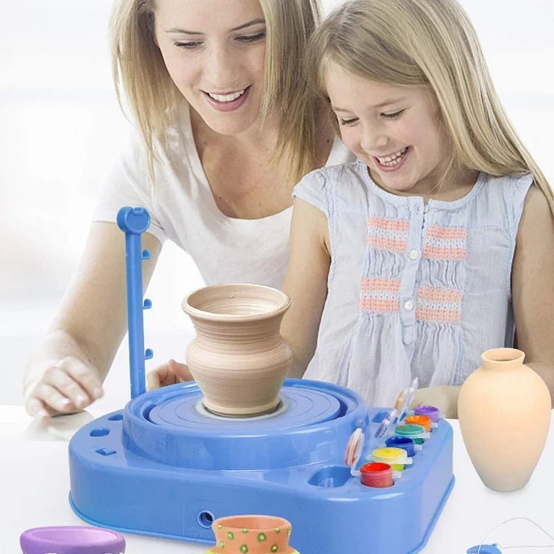 Mini Pottery Studio for Kids | Electric Pottery Wheel Craft Kit – Ideal Gift for 6–10 Year Old Girls & Boys