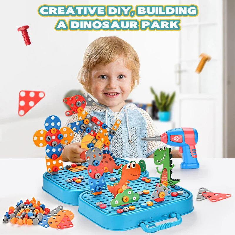 Screw Set™ for Kids | Interactive Building Toy with Electric Drill & Creative Animal Designs for Imaginative Play