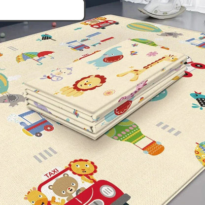 Foldable Play Space Mat | Non-Toxic, Educational Designs & Soft Surface for Safe Playtime and Learning