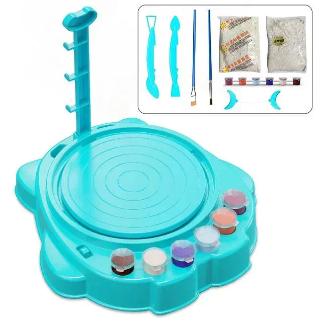 Mini Pottery Studio for Kids | Electric Pottery Wheel Craft Kit – Ideal Gift for 6–10 Year Old Girls & Boys