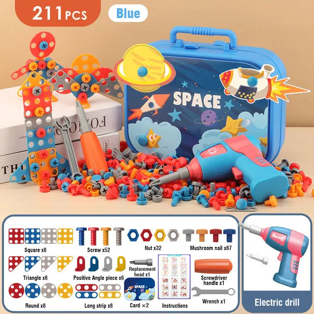 Screw Set™ for Kids | Interactive Building Toy with Electric Drill & Creative Animal Designs for Imaginative Play