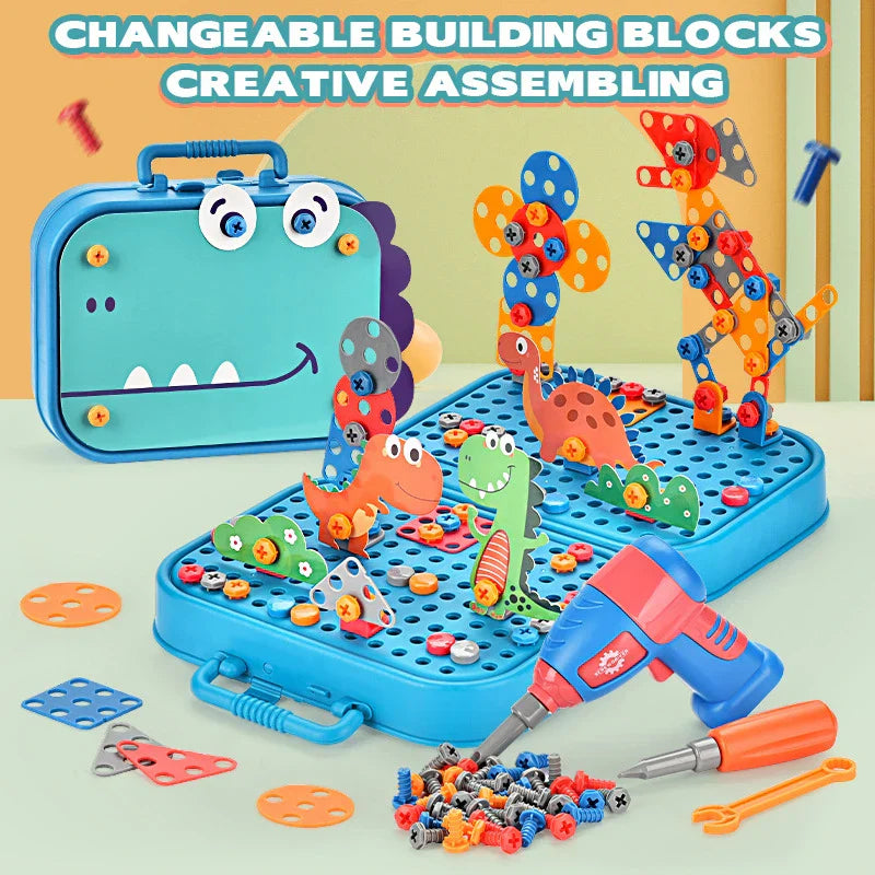 Screw Set™ for Kids | Interactive Building Toy with Electric Drill & Creative Animal Designs for Imaginative Play