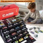 48-Piece Race Car Set | Durable Zinc Alloy, Educational & Creative Play for Children Aged 3+