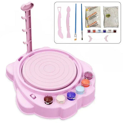 Mini Pottery Studio for Kids | Electric Pottery Wheel Craft Kit – Ideal Gift for 6–10 Year Old Girls & Boys