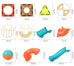 DIY Magnetic Magna Tiles Marble Run Track Wheel Building Toys Educational Toys for 6 Years Old