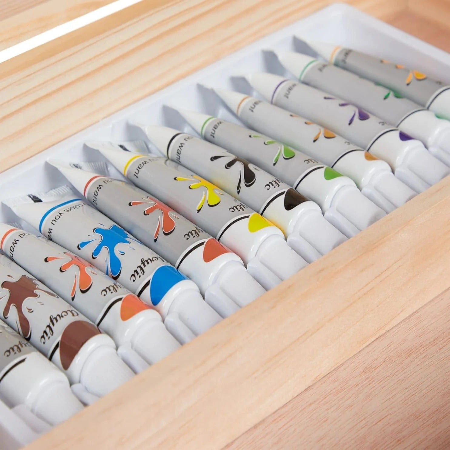 Creative Pocket Watercolour Set | Ultra-Compact with 12 Colours & Water Tank Brush for On-the-Go Painting