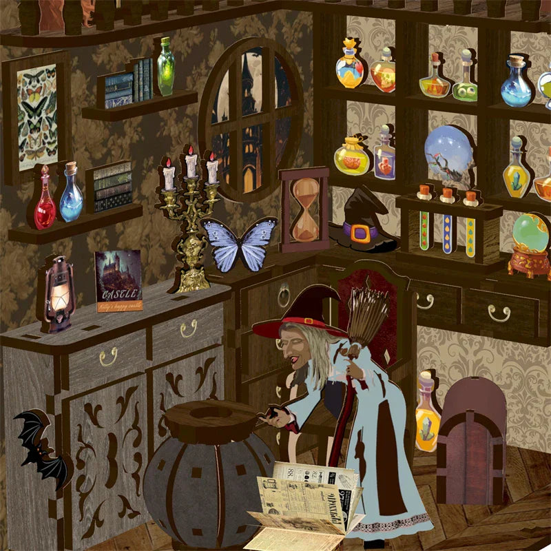 Magic Night Book Nook | Unique 3D Bookshelf Insert for Home Decor & Reading Enthusiasts