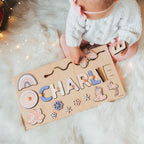 MysticWood™ | Personalised Wooden Name Puzzle for Kids | Customizable Educational Toy for Learning & Play