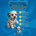 Robot Dalmatian Puppy – Realistic Interactive Robot Dog Toy | Walking, Barking, Touch-Response & AI Tricks for Kids & Adults