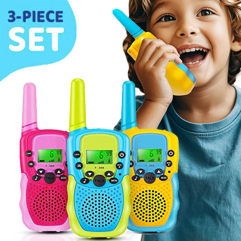 Kids Walkie Talkie Set (3-Piece) | Long Range, Clear Sound & User-Friendly for Indoor and Outdoor Adventures