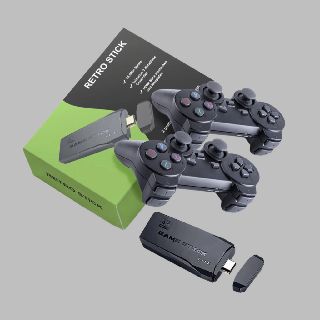 Retro Game Console Stick with 15,000 Classic Games - Plug and Play for TV & Gaming on the Go