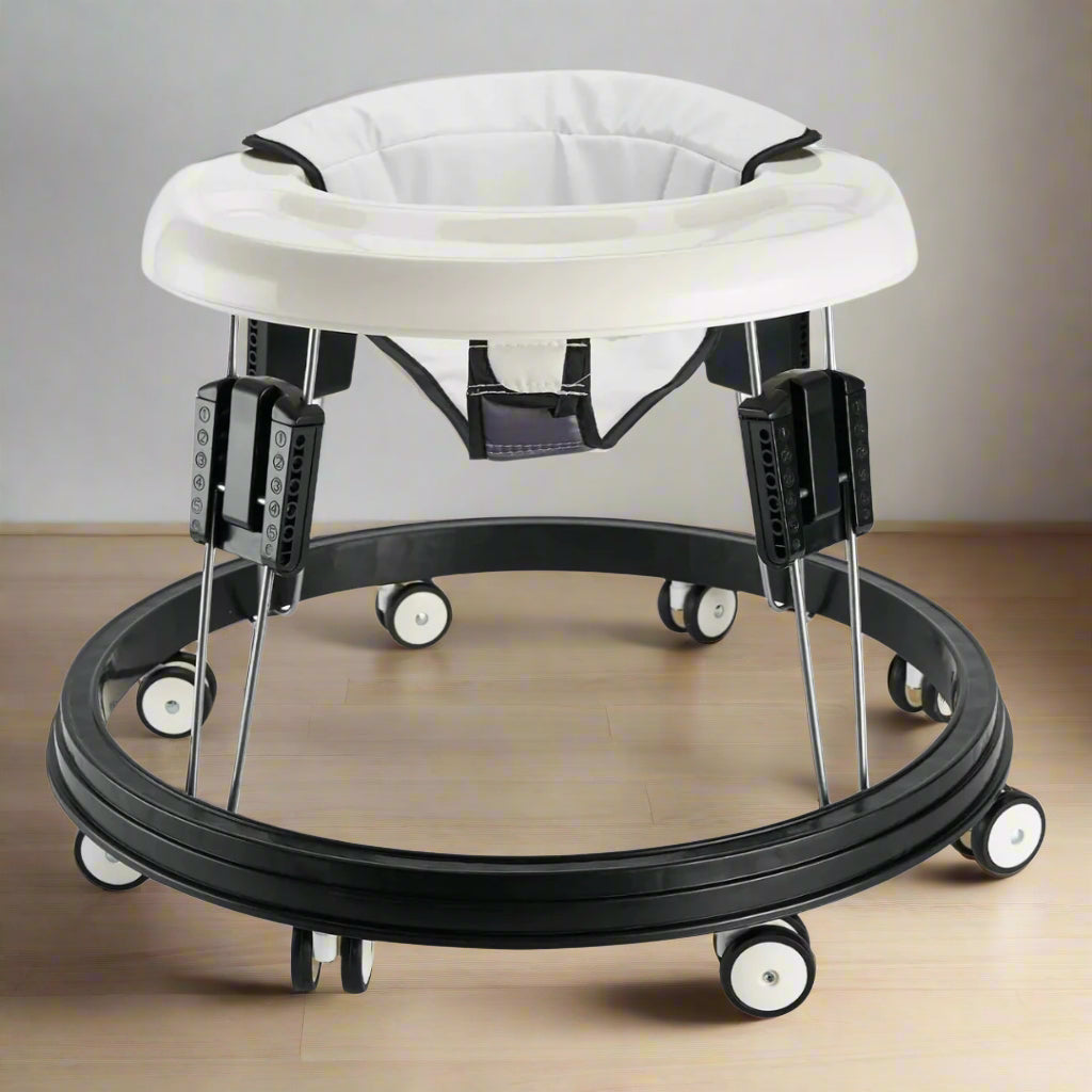 Adjustable Baby Walker with Safety Features and Activity Tray for Infants Learning to Walk