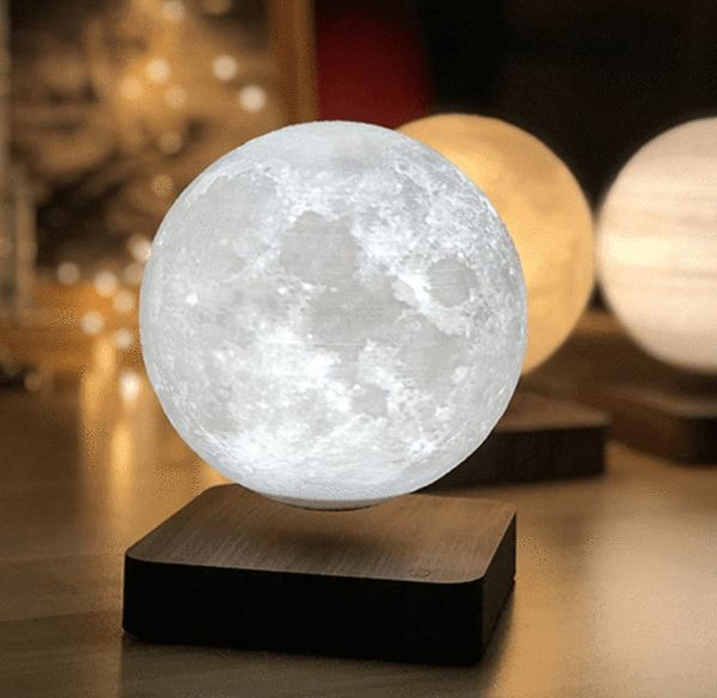 Magnetic Levitating Moon Lamp - 3D Printed Floating Night Light for Home Decor & Kids' Room
