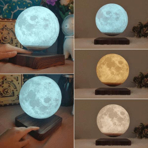 Magnetic Levitating Moon Lamp - 3D Printed Floating Night Light for Home Decor & Kids' Room