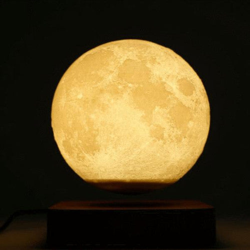 Magnetic Levitating Moon Lamp - 3D Printed Floating Night Light for Home Decor & Kids' Room