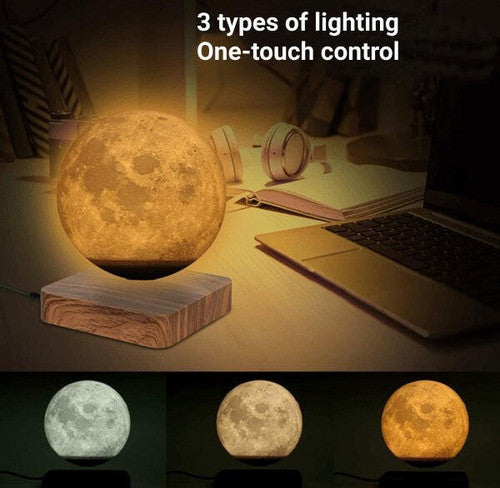 Magnetic Levitating Moon Lamp - 3D Printed Floating Night Light for Home Decor & Kids' Room