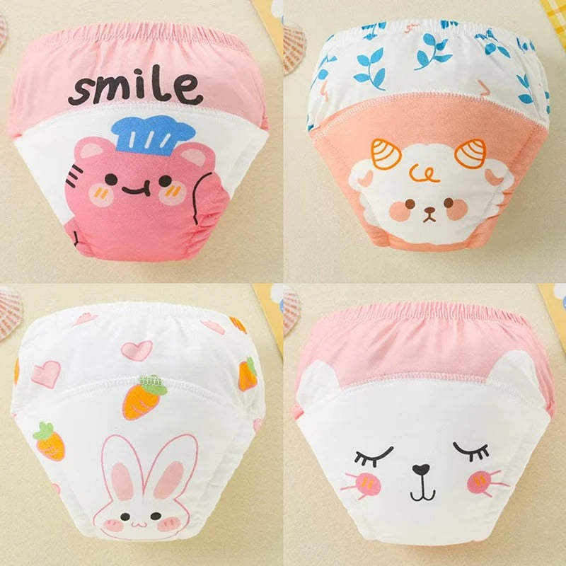4PCS Reusable Baby Waterproof Diapers