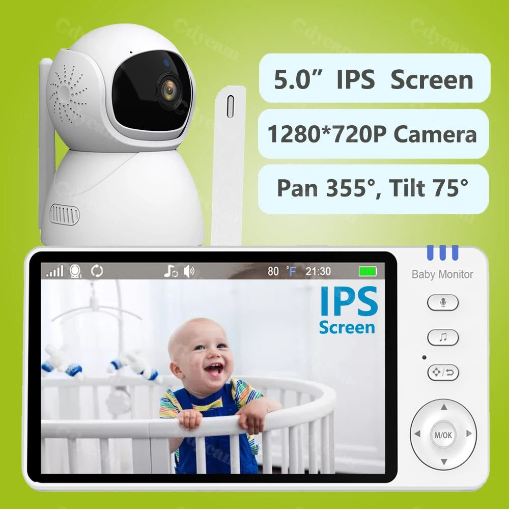 Smart Baby Monitor Camera Two Way Talk – 360° HD Cam with Motion Sensor Ideal for Newborns & Pets