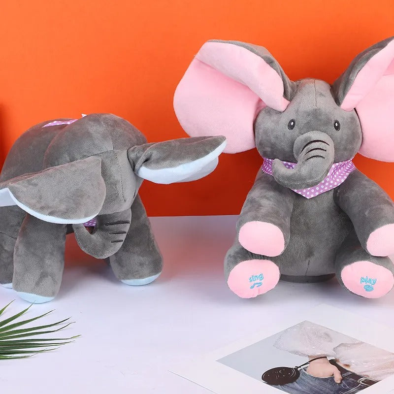 WhimsyPaw™ | Interactive Plush Elephant Toy for Kids | Soft Cuddly Stuffed Animal for Playtime & Comfort