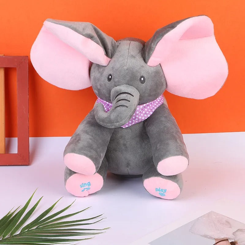 WhimsyPaw™ | Interactive Plush Elephant Toy for Kids | Soft Cuddly Stuffed Animal for Playtime & Comfort