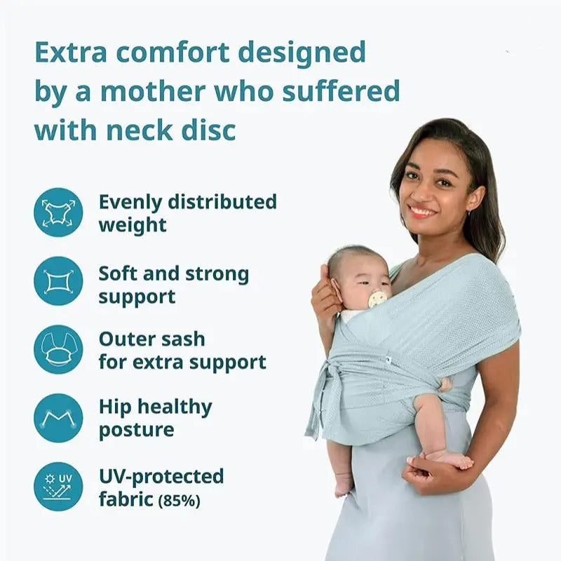 Advanced Ergonomic Baby Sling | T-Shirt Style Slip-On Carrier for Newborns & Preemies with Orthopaedic Hip Support