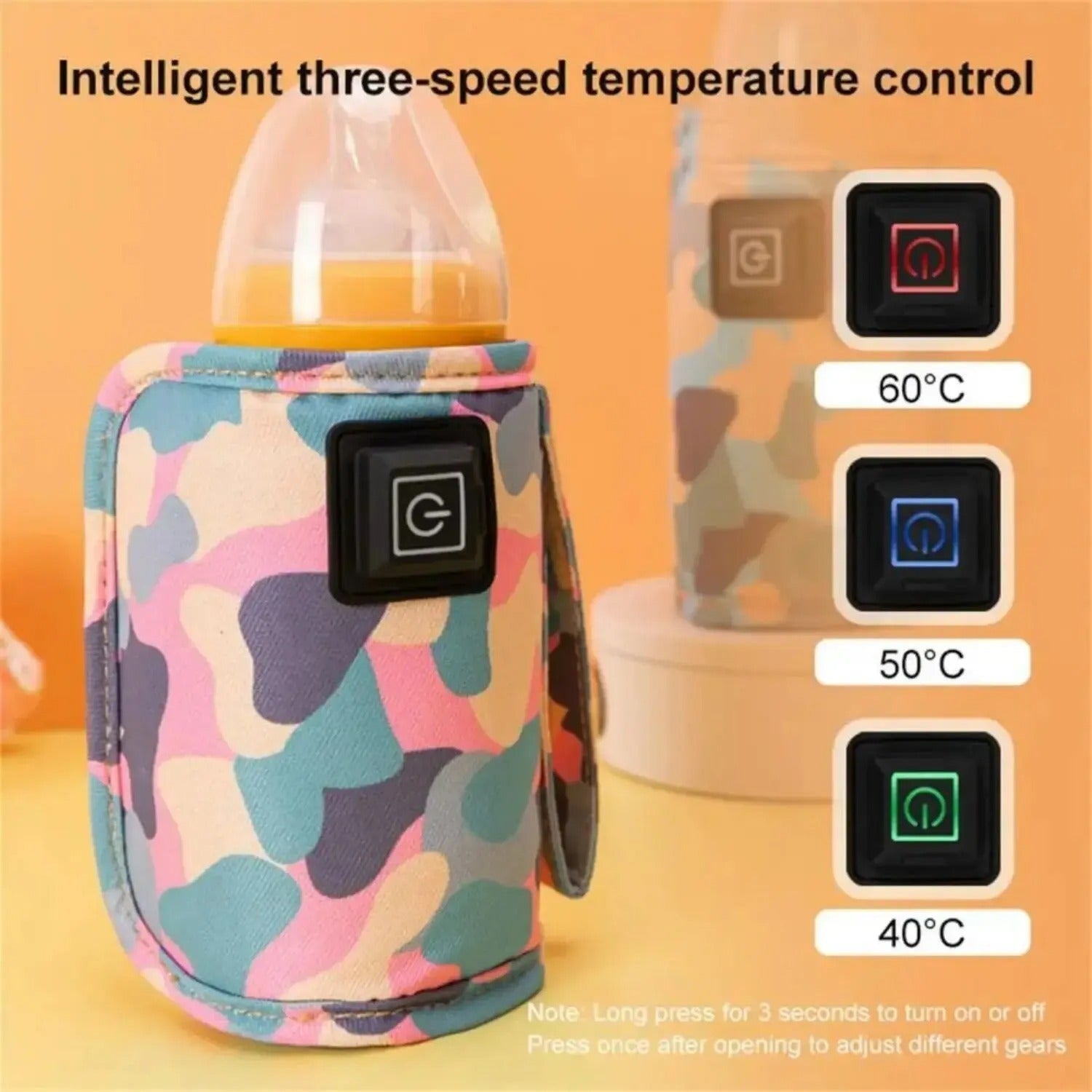 Portable Milk Water Warmer Bottle | Adjustable Temperature Control