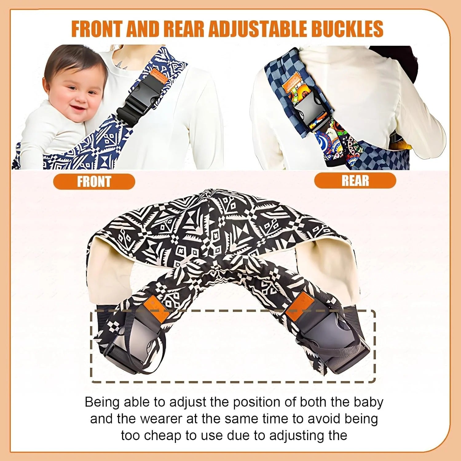 Ultra-Soft Cotton Baby Wrap | Maximum Comfort & Soothing Breathable Fabric for Effortless Hands-Free Bonding and Better Sleep