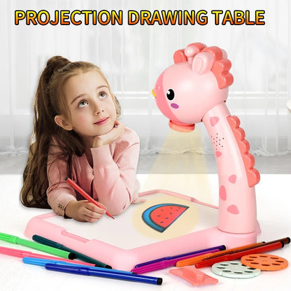 Creative Drawing Desk with Projector | Safe, Compact & Ideal for Kids' Creative Play and Skill Development