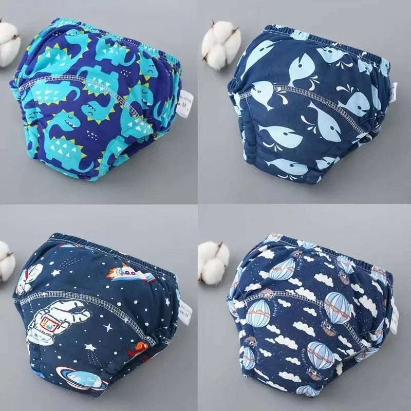 4PCS Reusable Baby Waterproof Diapers