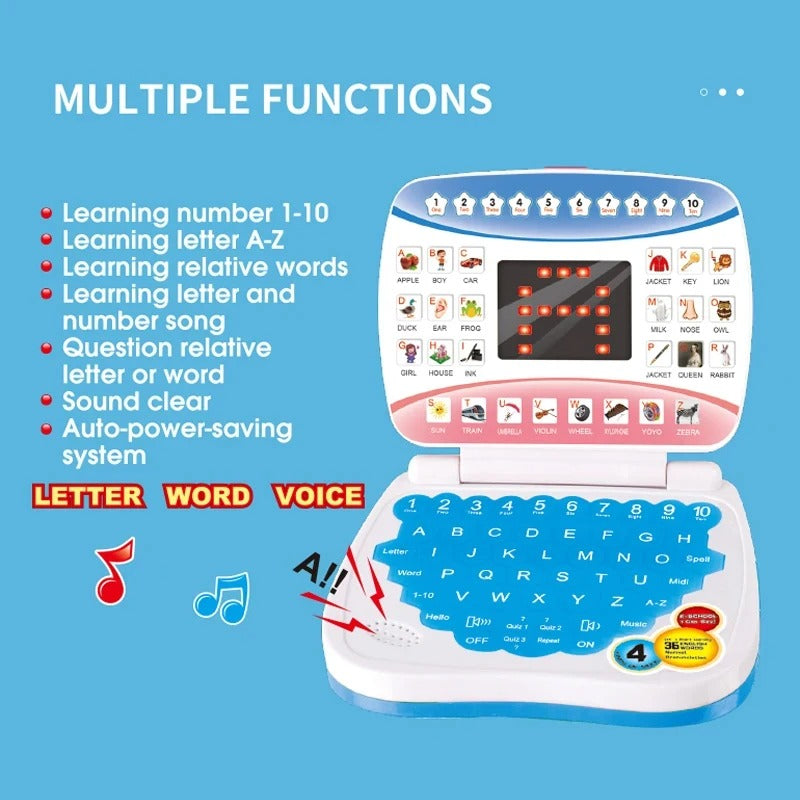 Interactive Learning Childs Laptop - Best Educational Gift for 3-6 Year Olds