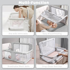 Baby Liftable Protective Side Bed | 3 in 1 Design, Portable Bed Rail for Safe Sleep at Home & Travel