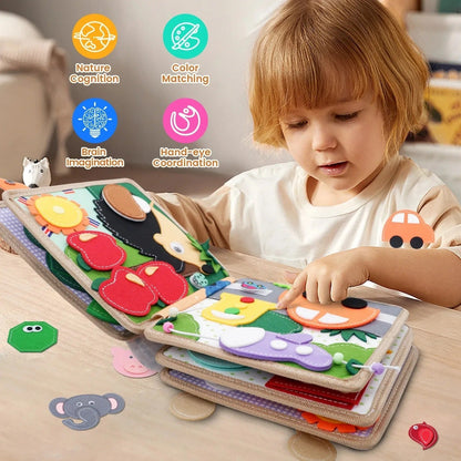 Montessori Sensory Giraffe Story Book | Interactive, Travel-Friendly & Ideal for Early Learning and Fine Motor Skill Development