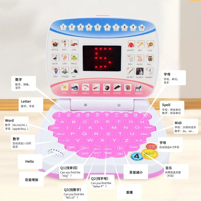 Interactive Learning Childs Laptop - Best Educational Gift for 3-6 Year Olds