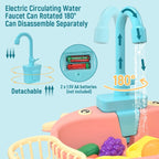 Children's Indoor/Outdoor Standing Sink | Fully Functional Tap, 16 Accessories & Removable Legs for Endless Water Play