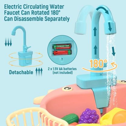 Children's Indoor/Outdoor Standing Sink | Fully Functional Tap, 16 Accessories & Removable Legs for Endless Water Play