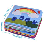 Montessori Activity Book for Children – Interactive Felt Learning Book with Fine Motor Skills Activities