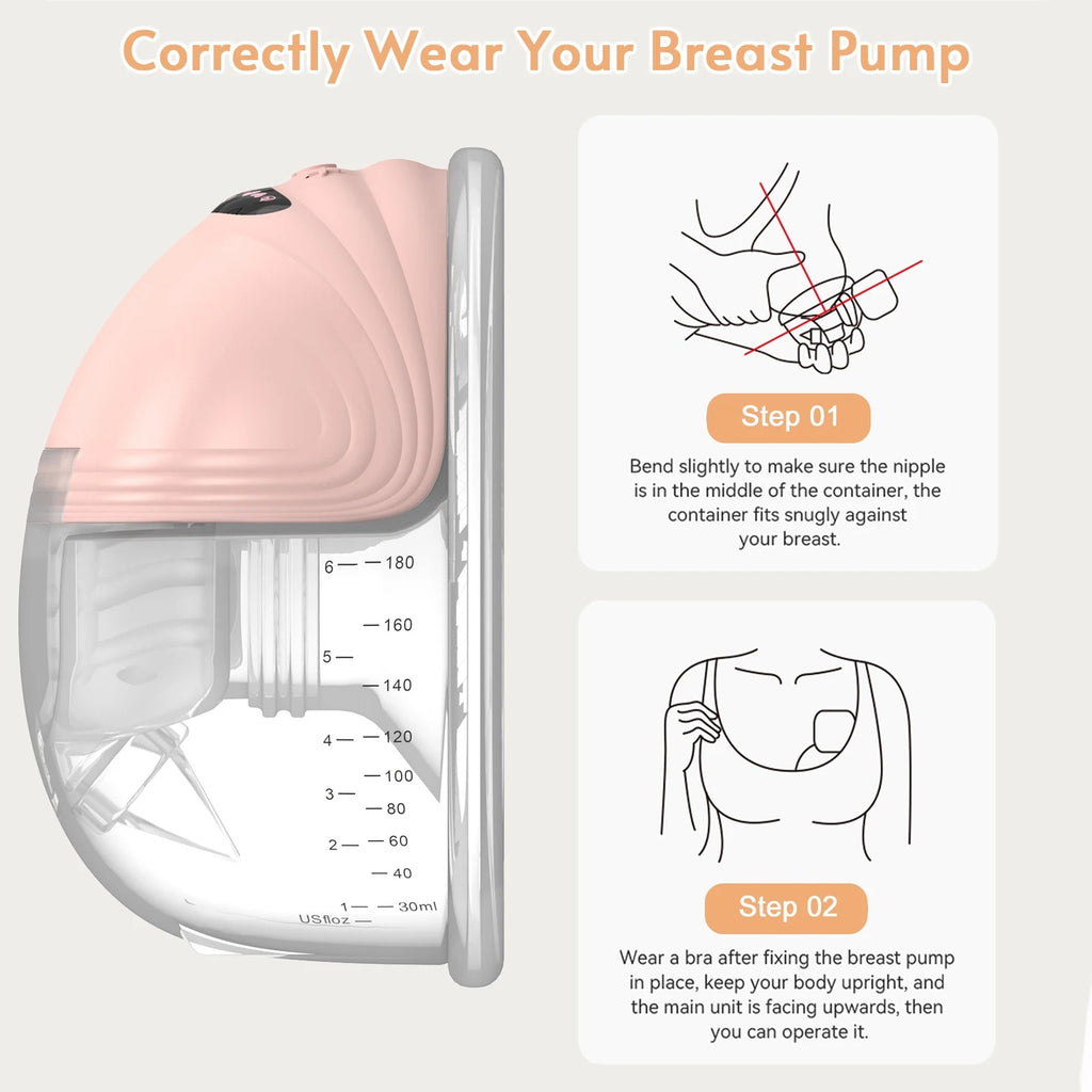 Portable Wearable Breast Pump -  Hands-Free