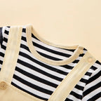 Breathable Baby Summer Outfit Set | Soft, Stretchy Fabric with Animal Print Suspenders for 0-9 Months