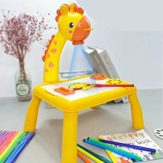 Creative Drawing Desk with Projector | Safe, Compact & Ideal for Kids' Creative Play and Skill Development