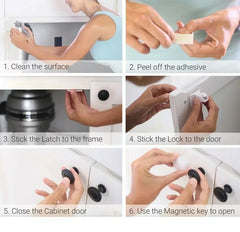 Magnetic Cupboard Locks for Child Safety – Easy-to-Use Baby Proofing Locks for Drawers & Cabinets